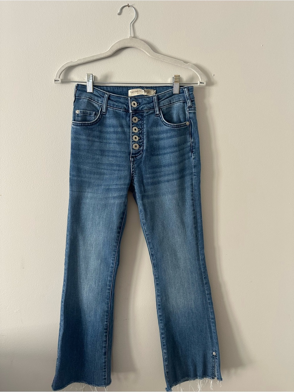 Pilcro Button-Front Medium Blue Women's Jeans-25